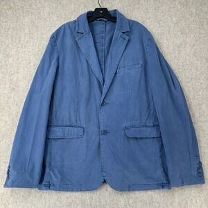 Doppleganger Italy Unstructured Blazer Jacket sz 56‎ Washed Blue Sports Coat